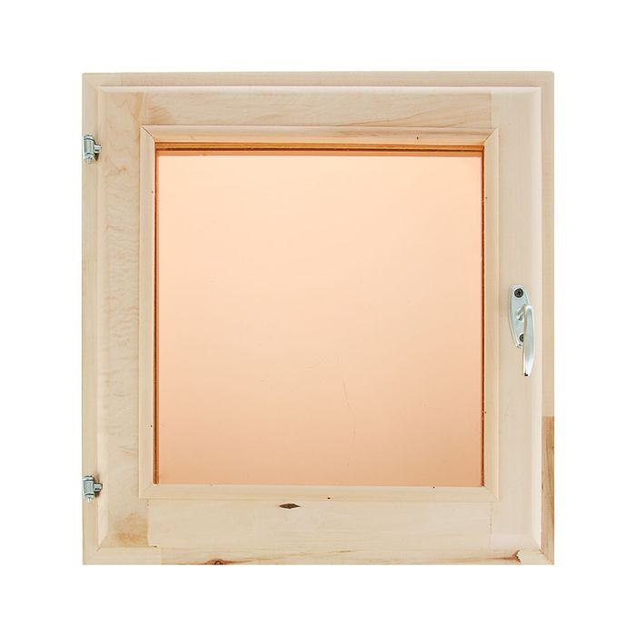 Окно, 50×50см, двойное стекло, тонированное, с уплотнителем, из липы