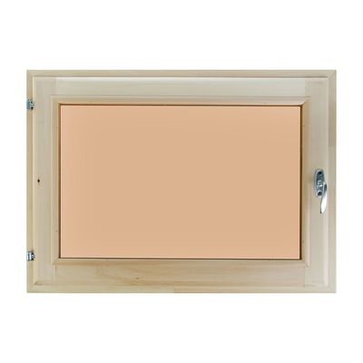 Окно, 50×60см, однокамерный стеклопакет, тонированное, с уплотнителем, из липы