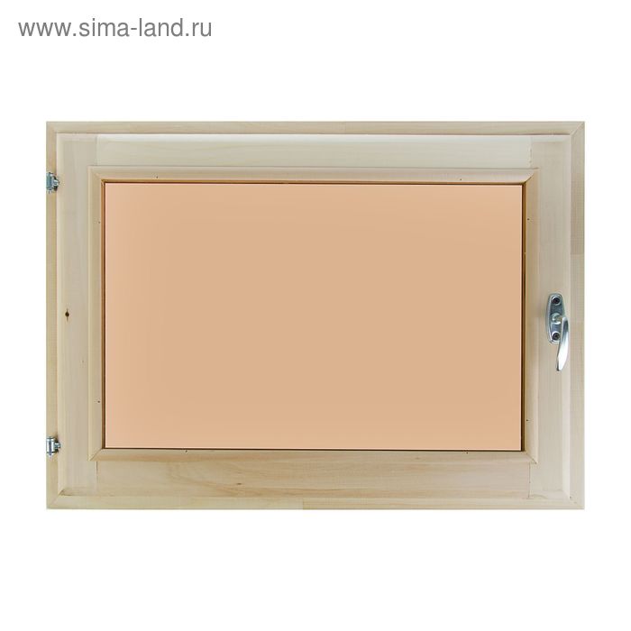 Окно, 50×60см, однокамерный стеклопакет, тонированное, с уплотнителем, из липы - Фото 1