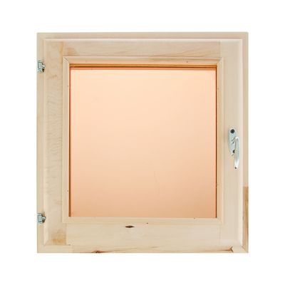 Окно, 60×60см, однокамерный стеклопакет, тонированное, с уплотнителем, из липы