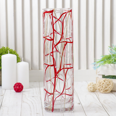 Ваза «Блеф» цилиндр, 7×26 см, стекло