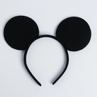 Карнавальный ободок «Чёрная мышь», с ушками - фото 9185415