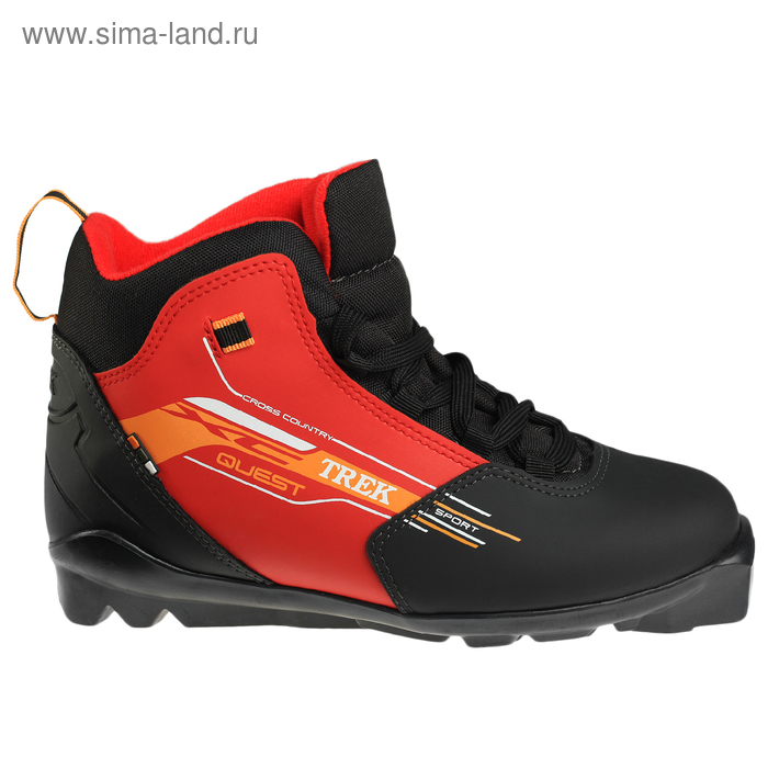Ботинки лыжные TREK Quest SNS ИК, цвет чёрный, лого красный, размер 35 - Фото 1