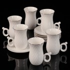 Сервиз керамический кофейный Доляна «Аиша», 12 предметов: 6 чашек 110 мл, 6 блюдец - Фото 1
