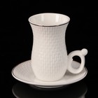 Сервиз керамический кофейный Доляна «Гюлер», 12 предметов: 6 чашек 110 мл, 6 блюдец - Фото 2