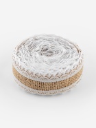 Лента холщовая «Кружево», натуральная, 37 мм, 4.5±0.5 м, белая - Фото 4