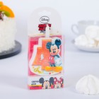 Свеча для торта цифра "Disney. Микки" "4" оранжевая - Фото 1