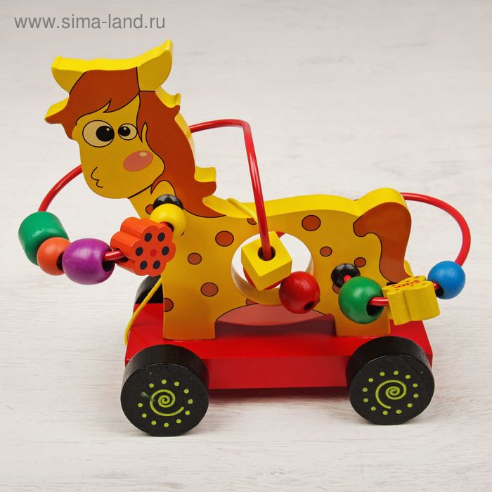 Лабиринт - каталка "Жёлтая лошадка" - Фото 1