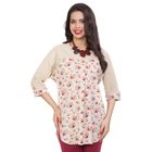 Блуза женская, размер 42, цвет бежево-красный - Фото 1
