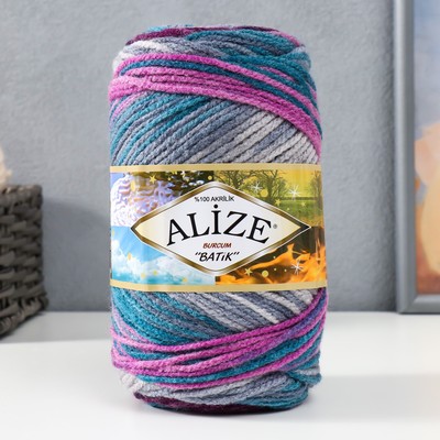 Пряжа для вязания спицами, крючком ALIZE, Burcum batik, 100% акрил, 210 м/100 г, (3366)