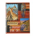 Тетрадь 48 листов клетка на гребне Africa, картонная обложка, МИКС - Фото 1