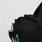 Сумка спортивная на молнии, 2 наружных кармана, средний размер, цвет чёрный - фото 22560811