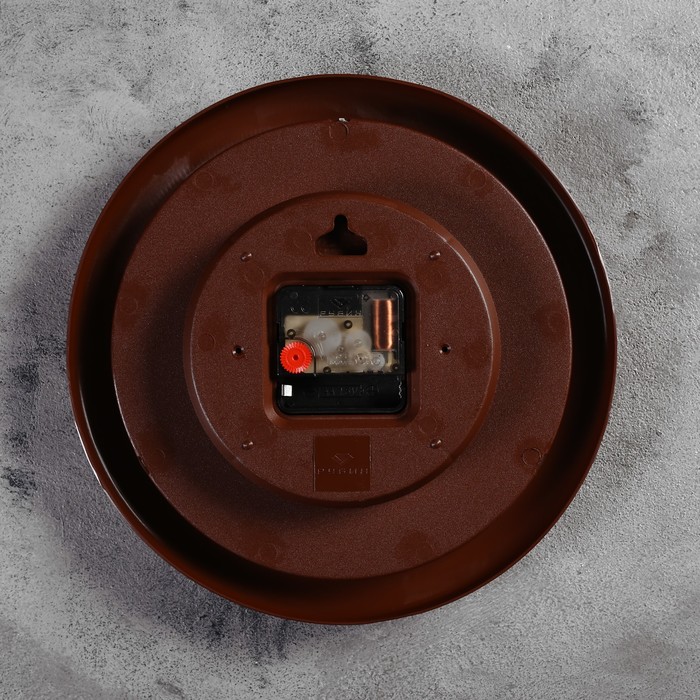 Часы настенные, интерьерные "Паркет", d-23 см, бесшумные, коричневый корпус - фото 1905419039