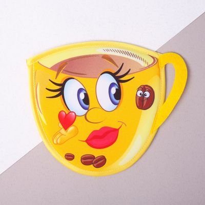 Прихватка «Чашка» (фотопечать), хлопок 20%, наполнитель-поролон 190 г/м²