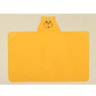 Полотенце-накидка махровое «Котик», размер 75×125 см, цвет жёлтый, хлопок, 300 г/м² - Фото 2