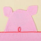 Полотенце-накидка махровое хрюшка, 75×125 см, розовый, Хл, 300 г/м² - Фото 5