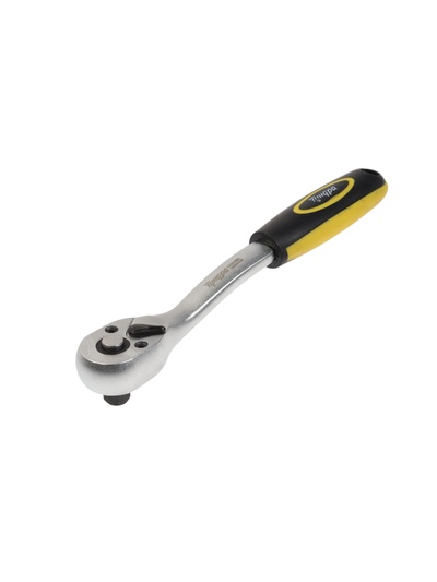 Вороток с трещоткой ТУНДРА, CrV, квадрат 3/8", 2К рукоятка, 72 зубца, 200 мм