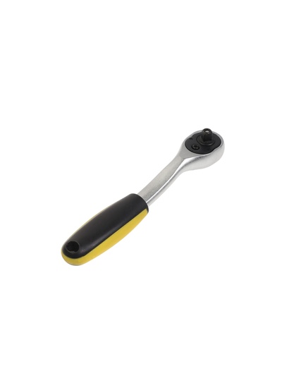 Вороток с трещоткой ТУНДРА, CrV, квадрат 1/4", 2К рукоятка, 72 зубца, 150 мм