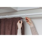 Кольцо для карниза, d=40/50 мм, 10 шт., цвет серебряный - Фото 2