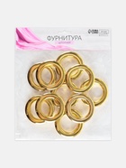 Люверсы для штор, d=4.3/6.5 см, 10 шт., цвет золотой - Фото 3