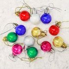 Ёлочные игрушки «Глянец», шары новогодние, d=2.5 см, набор 12 шт., МИКС - Фото 1