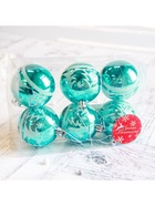 Ёлочные игрушки «Ёлочки в лесу», шары новогодние, набор d=6 см, 6 шт. - Фото 3