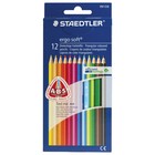 Карандаши 12 цветов Премиум Staedtler Ergosoft, трёхгранные - Фото 1