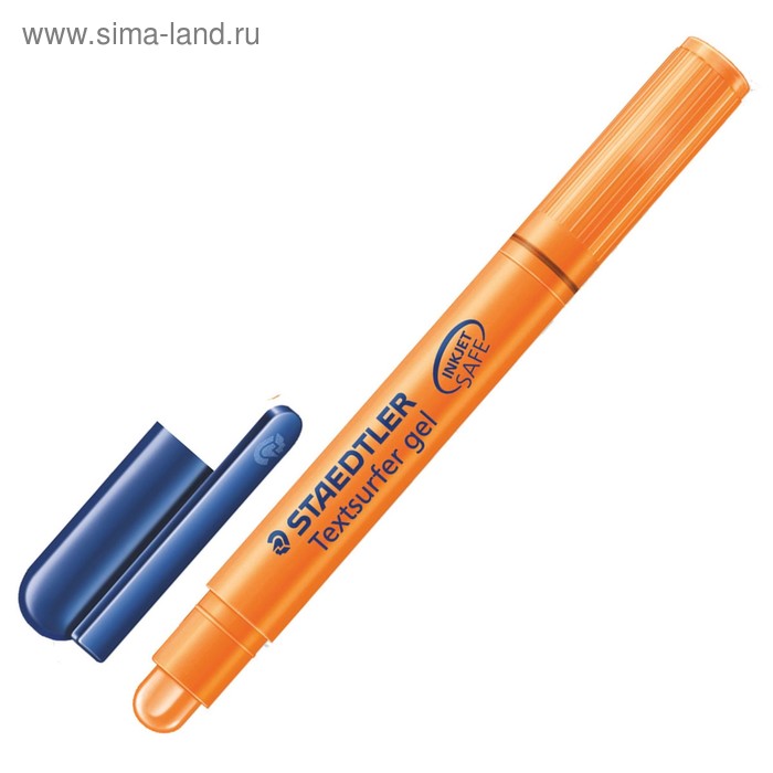 Маркер гелевый 3.0 мм Staedtler Textsurfer, сухой, выкручивающийся, оранжевый 264-4 - Фото 1