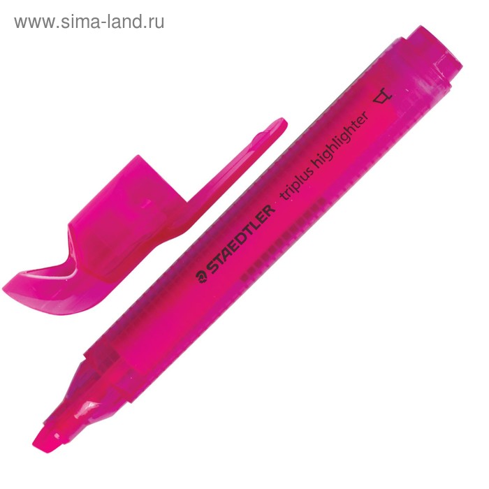 Маркер-текстовыделитель 5.0 мм Staedtler Triplus, трёхгранный корпус, неон розовый, 3654-23 - Фото 1