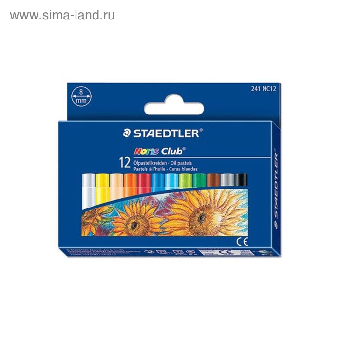 Пастель масляная художественная 12 цветов STAEDTLER Noris Club 241 NC12 - Фото 1