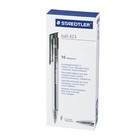 Ручка шариковая автоматическая Staedtler, узел 0.45 мм, чернила чёрные, корпус прозрачный 423 F-9 - Фото 2