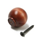 Ручка-кнопка Алапаевск, «Шар», цвет под дерево (комплект 10 шт) - фото 24374735