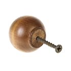 Ручка-кнопка Алапаевск, «Шар», цвет под дерево - Фото 2