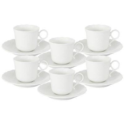 Набор «Шёлк», 6 чашек, 6 блюдец