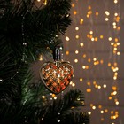 Подвеска световая "Сердце золотистое" (батарейки в комплекте), 7,5 см, 1 LED, RGB - Фото 1