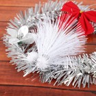 Венок новогодний «Зимнее волшебство. Цветок», d=13 см, серебристый 2372207