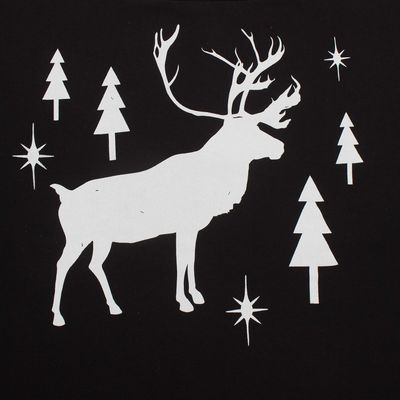 Толстовка женская KAFTAN "Новый год!", чёрный, размер 50-52, 100% хлопок