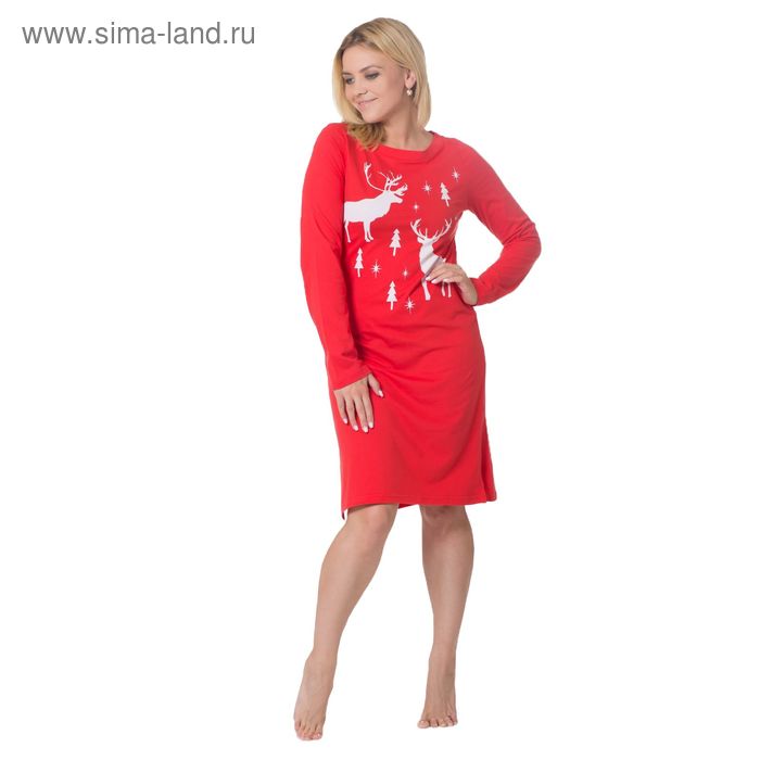 Платье женское KAFTAN "Новый год!", р-р 42-44 100% хлопок - Фото 1