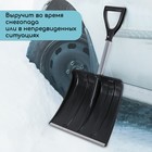 Лопата для уборки снега, автомобильная, пластиковый ковш 380×370 мм, алюминиевая планка, алюминиевый черенок, с ручкой - Фото 5