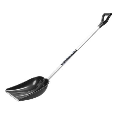 Лопата пластиковая, ковш 420×410 мм, с алюминиевой планкой, алюминиевый черенок, «Белый Медведь»