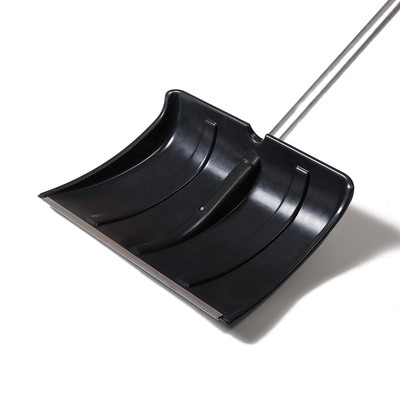 Лопата для уборки снега, пластиковый ковш 480×360 мм, алюминиевая планка, алюминиевый черенок, «Циклон»