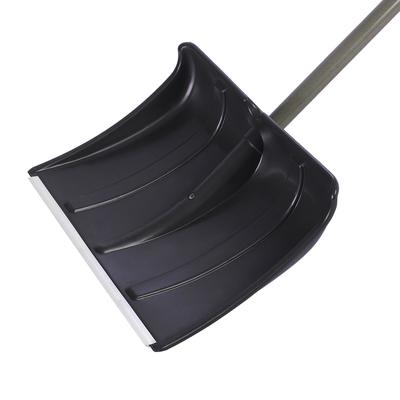 Лопата пластиковая радиусная, ковш 500 × 375 мм, с алюминиевой планкой, металлический черенок, «Русич»