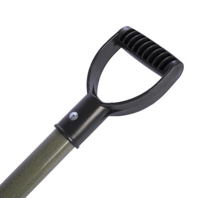 Лопата пластиковая радиусная, ковш 500 × 375 мм, с алюминиевой планкой, металлический черенок, «Русич»