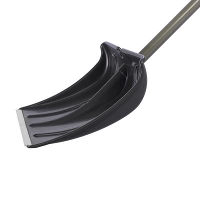 Лопата пластиковая радиусная, ковш 500 × 375 мм, с алюминиевой планкой, металлический черенок, «Русич»