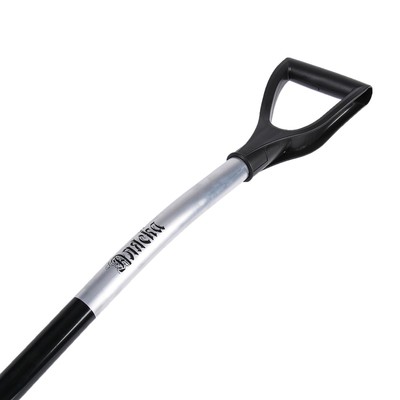 Лопата для уборки снега, пластиковый ковш 500×375 мм, алюминиевая планка, алюминиевый черенок, терморукав, с ручкой