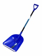 Лопата для уборки снега, пластиковый ковш 400×525 мм, алюминиевая планка, алюминиевый черенок, с ручкой - Фото 12
