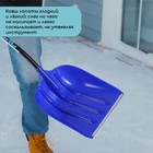 Лопата для уборки снега, пластиковый ковш 400×525 мм, алюминиевая планка, алюминиевый черенок, с ручкой - Фото 4