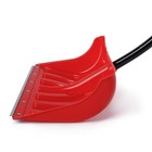 Лопата для уборки снега, пластиковый ковш 340×500 мм, оцинкованная планка, алюминиевый черенок, с ручкой - Фото 8