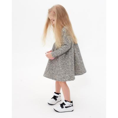 Платье для девочки «Крем и карамель» цвет серый/белый, рост 116 см