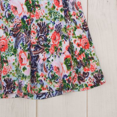 Платье для девочки "Дефиле", рост 98 см (52), цвет розовый, принт цветы ДПД421067н